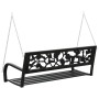 Garden rocking bench 125 cm steel and black plastic by vidaXL, garden benches - Ref: Foro24-317145, Price: 104,99 €, Discount: %