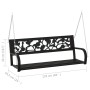 Garden rocking bench 125 cm steel and black plastic by vidaXL, garden benches - Ref: Foro24-317145, Price: 104,99 €, Discount: %