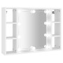 Mueble con espejo y luces LED blanco 76x15x55 cm de vidaXL, Tocadores de baño - Ref: Foro24-808855, Precio: 62,50 €, Descuent...