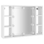 Mueble con espejo y luces LED blanco 76x15x55 cm de vidaXL, Tocadores de baño - Ref: Foro24-808855, Precio: 62,50 €, Descuent...