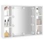 Mueble con espejo y luces LED blanco 76x15x55 cm de vidaXL, Tocadores de baño - Ref: Foro24-808855, Precio: 62,50 €, Descuent...