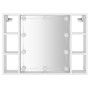 Mueble con espejo y luces LED blanco 76x15x55 cm de vidaXL, Tocadores de baño - Ref: Foro24-808855, Precio: 62,50 €, Descuent...