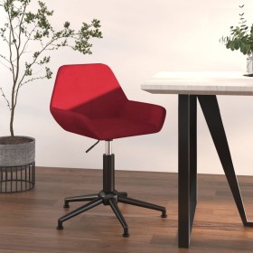 Silla de oficina giratoria de terciopelo rojo tinto de vidaXL, Sillas de oficina - Ref: Foro24-339387, Precio: 79,99 €, Descu...