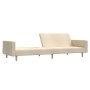 2-seater sofa bed in cream fabric by vidaXL, Sofas - Ref: Foro24-337289, Price: 204,99 €, Discount: %