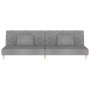 Sofá cama de 2 plazas con dos almohadas tela gris claro de vidaXL, Sofás - Ref: Foro24-337592, Precio: 188,59 €, Descuento: %