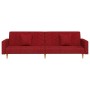 Sofá cama de 2 plazas con dos almohadas tela color vino de vidaXL, Sofás - Ref: Foro24-337613, Precio: 217,99 €, Descuento: %