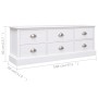 Mueble para TV madera maciza de paulownia blanca 108x30x40 cm de vidaXL, Muebles TV - Ref: Foro24-338525, Precio: 136,06 €, D...