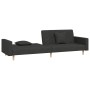 Sofá cama de 2 plazas con dos almohadas tela negro de vidaXL, Sofás - Ref: Foro24-337606, Precio: 248,99 €, Descuento: %