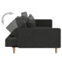 Sofá cama de 2 plazas con dos almohadas tela negro de vidaXL, Sofás - Ref: Foro24-337606, Precio: 248,99 €, Descuento: %