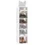 White plywood shoe cabinet 27.5x27x102 cm by vidaXL, Shoe racks and shoe organizers - Ref: Foro24-808485, Price: 38,78 €, Dis...