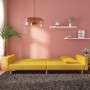 Sofá cama de 2 plazas con dos almohadas tela amarillo de vidaXL, Sofás - Ref: Foro24-337612, Precio: 223,87 €, Descuento: %