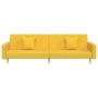 2-seater sofa bed with two yellow fabric pillows by vidaXL, Sofas - Ref: Foro24-337612, Price: 223,87 €, Discount: %