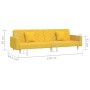 2-seater sofa bed with two yellow fabric pillows by vidaXL, Sofas - Ref: Foro24-337612, Price: 223,87 €, Discount: %