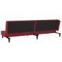 Sofá cama de 2 plazas con dos almohadas terciopelo rojo vino de vidaXL, Sofás - Ref: Foro24-337622, Precio: 169,34 €, Descuen...