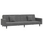 Sofá cama de 2 plazas con dos almohadas terciopelo gris oscuro de vidaXL, Sofás - Ref: Foro24-337629, Precio: 246,10 €, Descu...