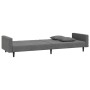 Sofá cama de 2 plazas con dos almohadas terciopelo gris oscuro de vidaXL, Sofás - Ref: Foro24-337629, Precio: 246,10 €, Descu...