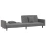 Sofá cama de 2 plazas con dos almohadas terciopelo gris oscuro de vidaXL, Sofás - Ref: Foro24-337629, Precio: 246,10 €, Descu...