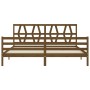 Honey brown solid wood bed frame and headboard 200x200 cm by vidaXL, Beds and slatted bases - Ref: Foro24-3194399, Price: 167...