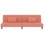 Sofá cama de 2 plazas con dos almohadas terciopelo rosa de vidaXL, Sofás - Ref: Foro24-337621, Precio: 184,72 €, Descuento: %