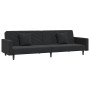 Sofá cama de 2 plazas con dos almohadas terciopelo negro de vidaXL, Sofás - Ref: Foro24-337634, Precio: 259,98 €, Descuento: %