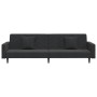 Sofá cama de 2 plazas con dos almohadas terciopelo negro de vidaXL, Sofás - Ref: Foro24-337634, Precio: 259,98 €, Descuento: %