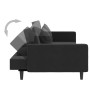 Sofá cama de 2 plazas con dos almohadas terciopelo negro de vidaXL, Sofás - Ref: Foro24-337634, Precio: 259,98 €, Descuento: %