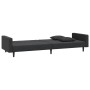 Sofá cama de 2 plazas con dos almohadas terciopelo negro de vidaXL, Sofás - Ref: Foro24-337634, Precio: 259,98 €, Descuento: %