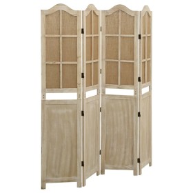 4-panel screen brown fabric 140x165 cm by vidaXL, Room dividers - Ref: Foro24-338591, Price: 91,99 €, Discount: %