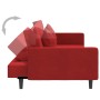 Sofá cama de 2 plazas con dos almohadas terciopelo rojo vino de vidaXL, Sofás - Ref: Foro24-337633, Precio: 202,30 €, Descuen...