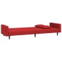 2-seater sofa bed with two wine red velvet pillows by vidaXL, Sofas - Ref: Foro24-337633, Price: 202,99 €, Discount: %