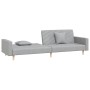 Sofá cama de 2 plazas con dos almohadas tela gris claro de vidaXL, Sofás - Ref: Foro24-337604, Precio: 217,39 €, Descuento: %