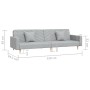 Sofá cama de 2 plazas con dos almohadas tela gris claro de vidaXL, Sofás - Ref: Foro24-337604, Precio: 217,39 €, Descuento: %