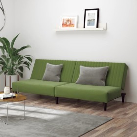 2-Sitzer-Schlafsofa aus hellgrünem Samt von vidaXL, Sofas - Ref: Foro24-337642, Preis: 190,99 €, Rabatt: %