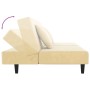 Sofá cama de 2 plazas con dos almohadas terciopelo crema de vidaXL, Sofás - Ref: Foro24-337626, Precio: 191,99 €, Descuento: %