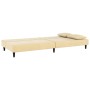 Sofá cama de 2 plazas con dos almohadas terciopelo crema de vidaXL, Sofás - Ref: Foro24-337626, Precio: 191,99 €, Descuento: %