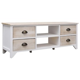 Mueble para TV madera maciza de paulownia 108x30x40 cm de vidaXL, Muebles TV - Ref: Foro24-338520, Precio: 98,99 €, Descuento: %