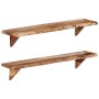 Wall shelves 2 units solid acacia wood 110x20x18 cm by vidaXL, Shelves and shelves - Ref: Foro24-337824, Price: 98,34 €, Disc...