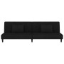 Sofá cama de 2 plazas con dos almohadas terciopelo negro de vidaXL, Sofás - Ref: Foro24-337623, Precio: 220,35 €, Descuento: %