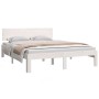 Estructura de cama madera maciza de pino blanco 150x200 cm de vidaXL, Camas y somieres - Ref: Foro24-833118, Precio: 203,80 €...