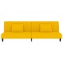 Sofá cama de 2 plazas con dos almohadas terciopelo amarillo de vidaXL, Sofás - Ref: Foro24-337624, Precio: 183,00 €, Descuent...