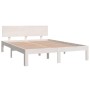 Estructura de cama madera maciza de pino blanco 150x200 cm de vidaXL, Camas y somieres - Ref: Foro24-833118, Precio: 203,80 €...