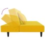 Sofá cama de 2 plazas con dos almohadas terciopelo amarillo de vidaXL, Sofás - Ref: Foro24-337624, Precio: 183,00 €, Descuent...