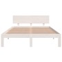 Solid white pine wood bed frame 150x200 cm by vidaXL, Beds and slatted bases - Ref: Foro24-833118, Price: 203,80 €, Discount: %