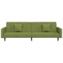 Sofá cama de 2 plazas con dos almohadas terciopelo verde claro de vidaXL, Sofás - Ref: Foro24-337631, Precio: 202,30 €, Descu...