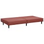 Sofá cama de 2 plazas cuero sintético rojo vino tinto de vidaXL, Sofás - Ref: Foro24-337664, Precio: 174,53 €, Descuento: %