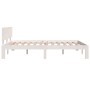 Estructura de cama madera maciza de pino blanco 150x200 cm de vidaXL, Camas y somieres - Ref: Foro24-833118, Precio: 203,80 €...