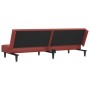 Sofá cama de 2 plazas cuero sintético rojo vino tinto de vidaXL, Sofás - Ref: Foro24-337664, Precio: 174,53 €, Descuento: %