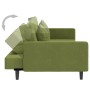 Sofá cama de 2 plazas con dos almohadas terciopelo verde claro de vidaXL, Sofás - Ref: Foro24-337631, Precio: 202,30 €, Descu...