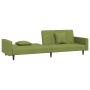 Sofá cama de 2 plazas con dos almohadas terciopelo verde claro de vidaXL, Sofás - Ref: Foro24-337631, Precio: 202,30 €, Descu...