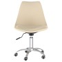 Silla de oficina giratoria tela color crema de vidaXL, Sillas de oficina - Ref: Foro24-338358, Precio: 83,99 €, Descuento: %